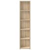 vidaXL CD Cabinets 2 pcs Sonoma Oak 21x16x93.5 cm Engineered Wood