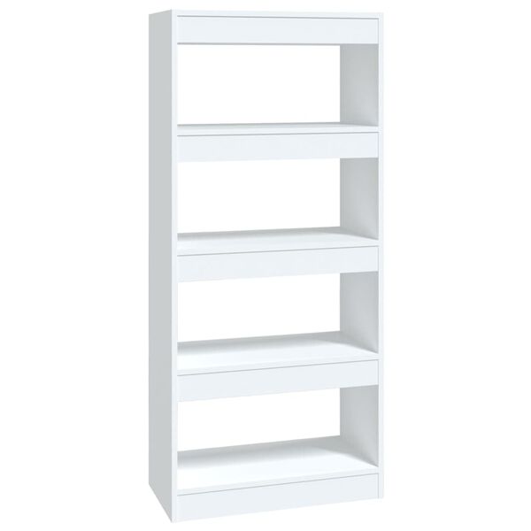 vidaXL Book Cabinet/Room Divider White 60x30x135 cm Engineered Wood