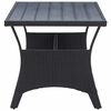 vidaXL Outdoor Furniture Sets Black Poly Rattan
