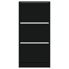 vidaXL Shoe Cabinet Black 60x21x125.5 cm Engineered Wood