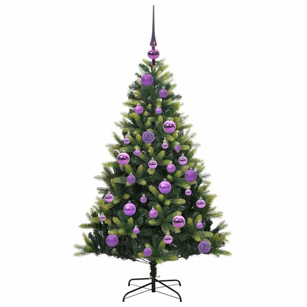 vidaXL Artificial Hinged Christmas Tree 150 LEDs Green 120 cm