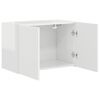 vidaXL TV Wall Cabinet Wall-mounted High Gloss White 59.5 x 31 x 40 cm