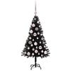 vidaXL Christmas Tree with 150 LEDs with Stand Black 120 cm PVC