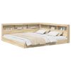 vidaXL Bookcase Bed with Shelf Sonoma oak 180 x 200 cm Engineered Wood
