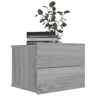 vidaXL Bedside Cabinets Grey Sonoma 40x30x30 cm Engineered Wood