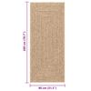 vidaXL Rug ZIZUR Beige 80x200 cm Jute Look Indoor and Outdoor