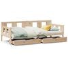 vidaXL Daybed with Drawers without Mattress 90x190 cm Single Solid Wood