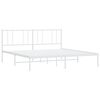 vidaXL Metal Bed Frame without Mattress with Headboard White 180x200cm