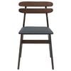 vidaXL Dining Chair 2 pcs Light Brown and Black Solid Wood