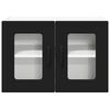 vidaXL Kitchen Wall Cabinet with Shelf 2 pcs Black 60 x 31 x 40 cm