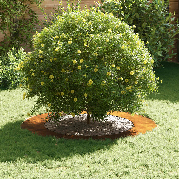 vidaXL suitable for Flat Tree Ring Brown Ø60 / 90 cm Weathering steel