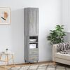 vidaXL Highboard Grey Sonoma 34.5x34x180 cm Engineered Wood