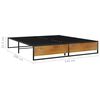 vidaXL Bed Frame without Mattress Black Metal 140x200 cm