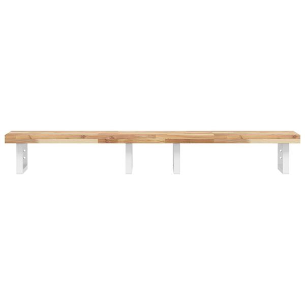 vidaXL Basin Shelf Wall Mounted Steel and Solid Wood Acacia