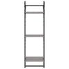 vidaXL 6 Piece Wall Shelf Set with Bars Grey Sonoma Engineered Wood