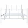 vidaXL Metal Bed Frame without Mattress with Footboard White 107x203cm