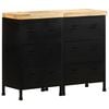 vidaXL Sideboard with 6 Drawers Rough Mango Wood