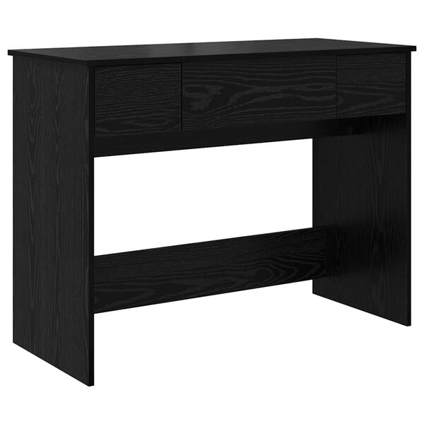 vidaXL Cosmetic Table with Drawer Black Oak 100 x 45 x76 cm
