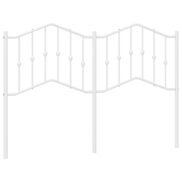 vidaXL Metal Replace Headboard White 135 cm