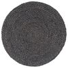 vidaXL Placemats 6 pcs Plain Dark Grey 38 cm Round Jute