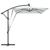 vidaXL Umbrella Sand 294 x 200 x 270 cm Polyester and Aluminium