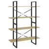 vidaXL 4-Tier Book Cabinet Sonoma Oak 100x30x140 cm Engineered Wood