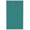 vidaXL Roof Panels 12 pcs Galvanised Steel Green 80x45 cm