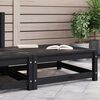 vidaXL Garden Footstool 70x70x30 cm Black Solid Wood Pine