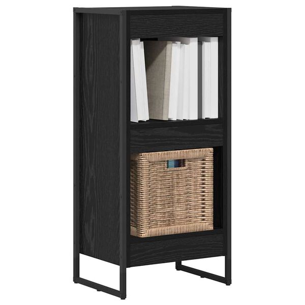 vidaXL Book Cabinet Black Oak 40 x 30 x 86.5 cm Engineered Wood