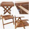 vidaXL Garden Dining Set 4 pcs Brown Solid Teak Wood