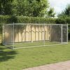 vidaXL Dog Cage with Door Grey 4x2x1.5 m Galvanised Steel