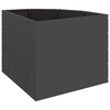 vidaXL Corner Planter Black 60 x 60 x 50 cm Steel