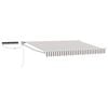 vidaXL Electric Retractable Awning Light Grey and White 4 x 3 m