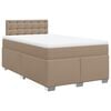 vidaXL Box Spring Bed with Mattress Cappuccino 120x190 cm Faux Leather