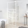 vidaXL Walk-in Shower Wall 115x195 cm ESG Glass White
