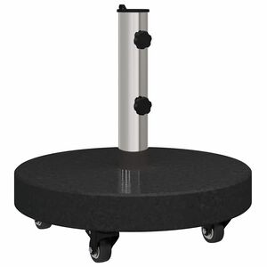 vidaXL Parasol Base Black 45 x 45 x 45 cm Granite and Stainless Steel