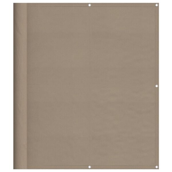 vidaXL Balcony Screen Taupe 120x800 cm 100% Polyester Oxford