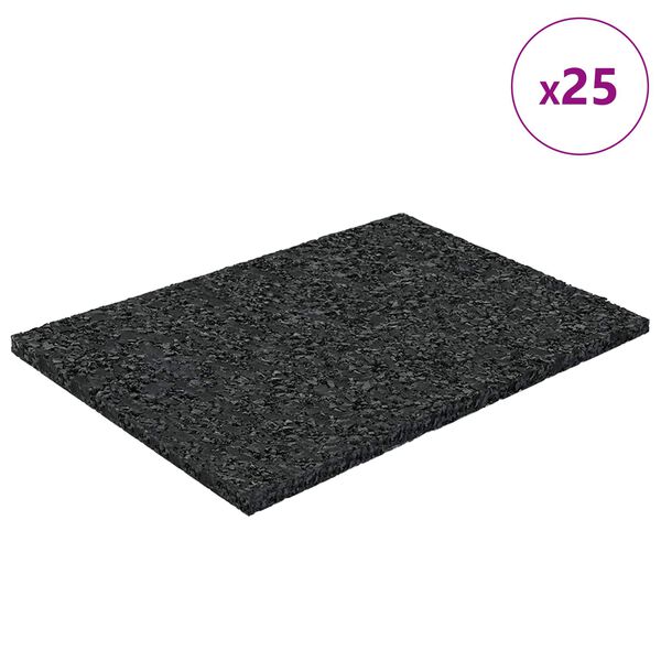 vidaXL Rubber Granulate Patio Pad Black 6 x 9 x 0.3 cm Rubber