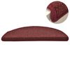 vidaXL Stair Mats 15 pcs 56x17x3 cm Bordeaux Half Round