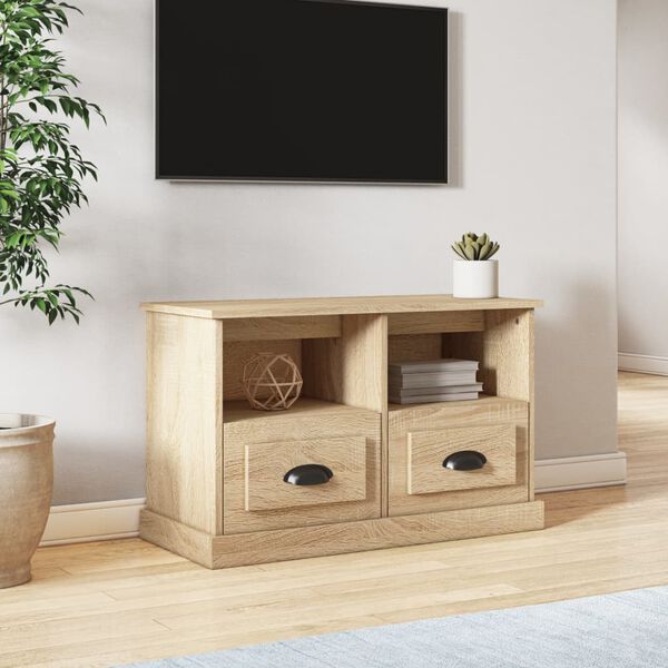vidaXL TV Cabinet Sonoma Oak 80x35x50 cm Engineered Wood