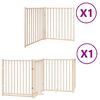 vidaXL Dog Gate with Door Foldable 6 Panels 480 cm Poplar Wood