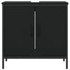vidaXL Bathroom Sink Cabinet Black 60x30x60 cm Engineered Wood