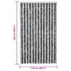 vidaXL Fly Curtain Grey and Black 118x220 cm Chenille