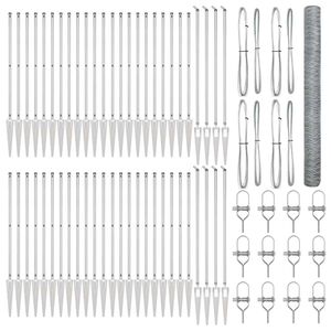 vidaXL Fence Post Silver