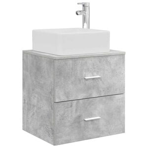 vidaXL Wall-Mounted Sink Vanity Concrete Grey 53 x 34.5 x 63 cm