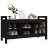 vidaXL Hall Bench Black 110x40x60 cm Solid Wood Pine