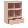vidaXL Highboard Pink 68x39x101.5 cm Steel