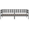 vidaXL Day Bed without Mattress Grey 90x200 cm Solid Wood Pine