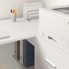 vidaXL Corner Desk with Drawer White 102 x 88 x 75 cm