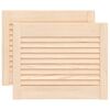 vidaXL Cabinet Doors Louvred Design 2 pcs 39.5x49.4 cm Solid Wood Pine